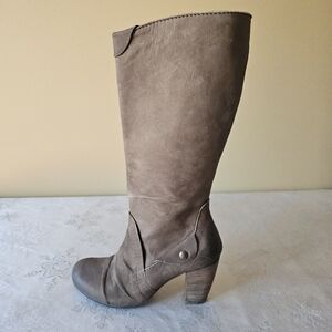T8 By Virus Leather Brown Knee-High Women's Boots Sz 38